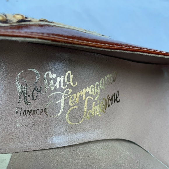 Stunning, elegant, collectible Rosina Ferragamo Schiavone Two-tone pump US 6-6.5 - Picture 8 of 10